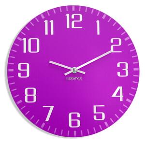 Dekorstudio Moderné nástenné hodiny Facile purpurové