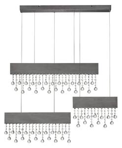 Moderný LED luster Crista čierna 150