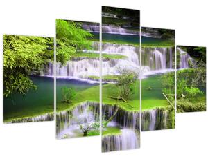 Obrázok - Vodopády Huay Mae Khamin, Kanchanaburi, Thajsko (150x105 cm)