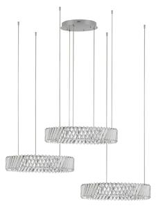 Dizajnový LED luster Arietta nikel 129W