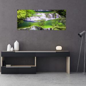 Obrázok - Vodopády Huay Mae Khamin, Kanchanaburi, Thajsko (120x50 cm)