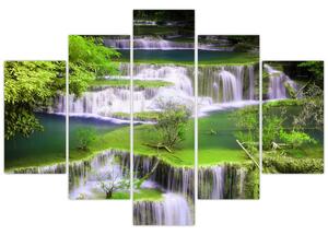 Obrázok - Vodopády Huay Mae Khamin, Kanchanaburi, Thajsko (150x105 cm)
