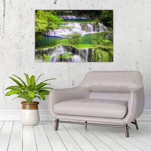 Obrázok - Vodopády Huay Mae Khamin, Kanchanaburi, Thajsko (90x60 cm)