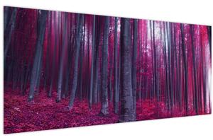 Obraz ružového lesa (120x50 cm)