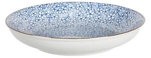 Hlboký tanier modré kvietky BlueFlow - Ø20 * 4 cm - Clayre & Eef