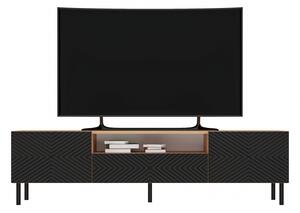 TV stolík FREDO 2 - hnedý / čierny