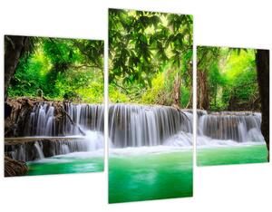 Obraz vodopádu v Kanchanaburi, Thajsko (90x60 cm)