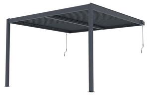 Bioklimatická pergola G21 Trenton Premium 4x4 m, antracitová hliníková