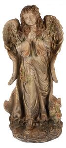 Béžová antik dekorácia socha anjel Angel Vintage - 38*27*79 cm - Clayre & Eef