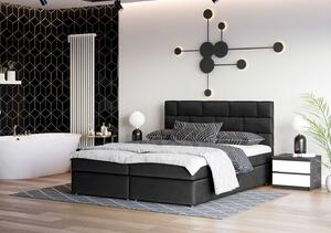 Dizajnová posteľ WALLY 180x200, čierna