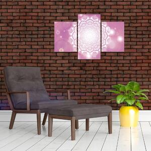 Obraz mandaly v ružovom pozadí (90x60 cm)