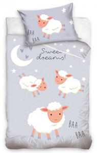 Obliečky do postieľky Ovečky Sweet Dreams 100x135/40x60 cm