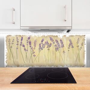 Sklenený obklad Do kuchyne Kvety rastlina príroda 125x50 cm
