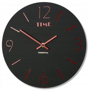Moderné nástenné hodiny SLIM čierne matné