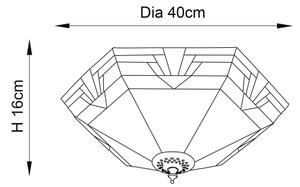 Endon 64284 - Stropné svietidlo Tiffany NEVADA 2xE27/60W/230V priemer 40 cm
