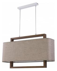 Luster na lanku ARTEMIDA 2xE27/60W/230V béžová/hnedá