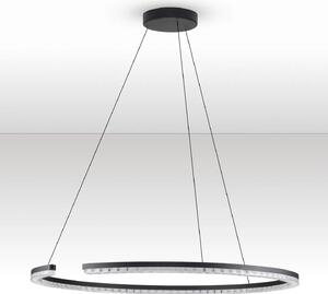 LED moderný luster Gleamy 85 Čierna