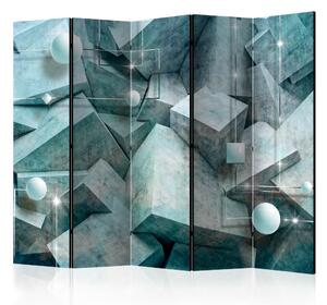 Artgeist Paraván - Concrete Cubes (Green) [Room Dividers]