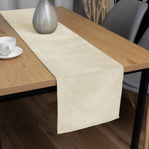 Biante Zamatový behúň na stôl Velvet Prémium SVP-003 Smotanový 35x120 cm
