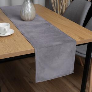 Biante Zamatový behúň na stôl Velvet Prémium SVP-013 Sivý 35x120 cm