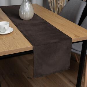 Biante Zamatový behúň na stôl Velvet Prémium SVP-016 Tmavo hnedý 35x120 cm