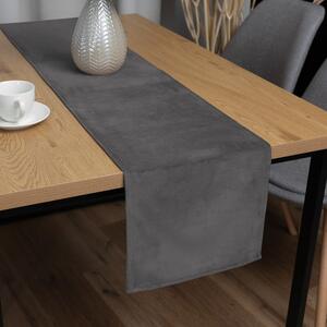 Biante Zamatový behúň na stôl Velvet Prémium SVP-017 Tmavo sivý 35x120 cm