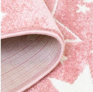 Dekorstudio Detský koberec BEAUTY ružové hviezdy Rozmer koberca: 80x150cm