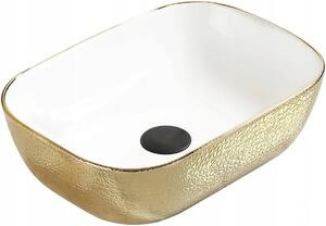 Mexen RITA umývadlo, 45x32 cm, zlatá-biela, 21084554