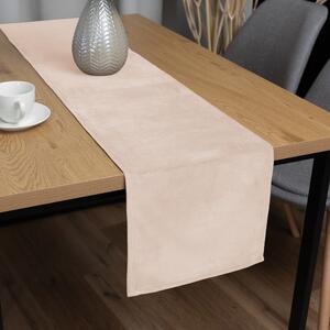 Biante Zamatový behúň na stôl Velvet Prémium SVP-020 Béžový 35x120 cm