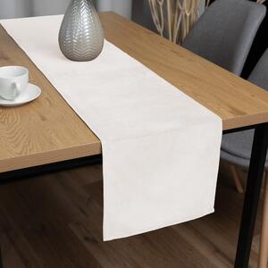 Biante Zamatový behúň na stôl Velvet Prémium SVP-024 Krémovo biely 35x140 cm