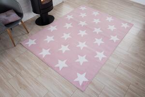 Dekorstudio Detský koberec HOME art - Ružové hviezdy Rozmer koberca: 80x150cm