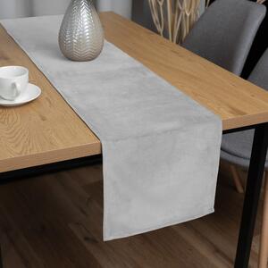 Biante Zamatový behúň na stôl Velvet Prémium SVP-027 Svetlo sivý 35x120 cm