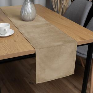 Biante Zamatový behúň na stôl Velvet Prémium SVP-026 Kávovo béžový 35x120 cm
