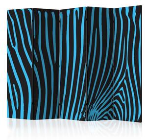 Artgeist Paraván - Zebra pattern (turquoise) [Room Dividers]