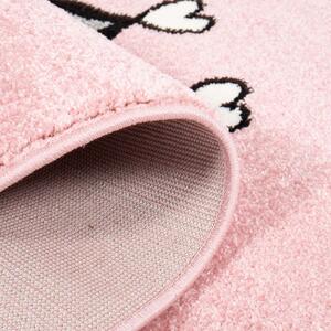 Dekorstudio Moderný koberec BUBBLE - Ružová mačka Rozmer koberca: 160x225cm