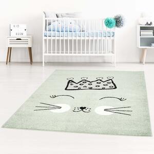 Dekorstudio Moderný koberec BUBBLE - Zelená mačka Rozmer koberca: 80x150cm