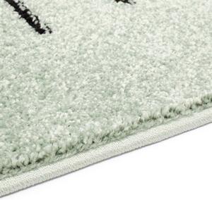 Dekorstudio Moderný koberec BUBBLE - Zelená mačka Rozmer koberca: 80x150cm