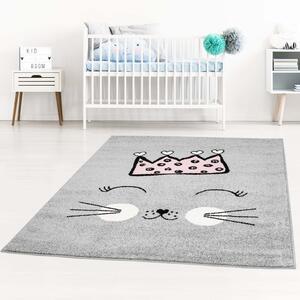 Dekorstudio Moderný koberec BUBBLE - Sivá mačka Rozmer koberca: 140x200cm