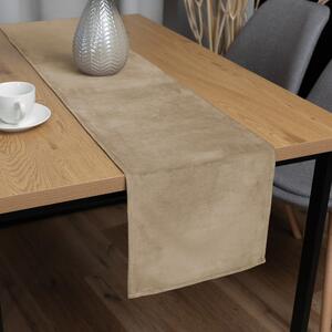 Biante Zamatový behúň na stôl Velvet Prémium SVP-045 Kávovo béžový 35x120 cm