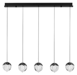LED dizajnový luster Alicia Čierna 5 line