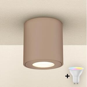 Brilagi - LED RGBW stmievateľné kúpeľňové svietidlo MIA 1xGU10/4,8W/230V 84x80 mm béžové IP54