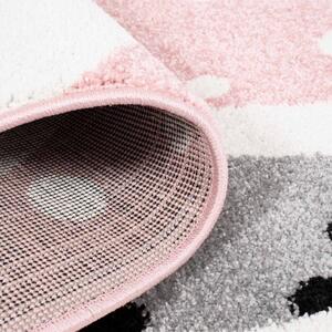Dekorstudio Moderný koberec BUBBLE - Ružový zajačik Rozmer koberca: 120x160cm