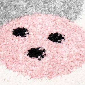 Dekorstudio Moderný koberec BUBBLE - Ružový zajačik Rozmer koberca: 80x150cm