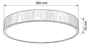 Brilagi - LED stropné svietidlo POOL LED/36W/230V 3000/4000/6000K priemer 30 cm, drevený dekor