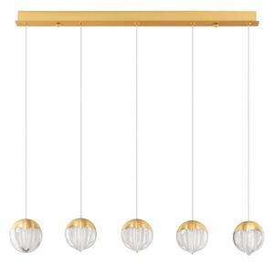 LED dizajnový luster Alicia Zlatá 5 line