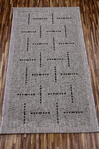 Devos koberce Kusový koberec FLOORLUX Silver / Black 20008 Spoltex – na von aj na doma - 80x150 cm