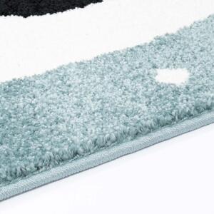 Dekorstudio Moderný koberec BUBBLE - Modrá panda Rozmer koberca: 80x150cm