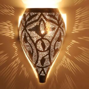 Marocká strieborná nástenná lampa Matin