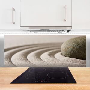 Sklenený obklad Do kuchyne Kameň piesok umenie 125x50 cm