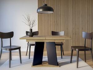 Moderný rozkladací jedálenský stôl RANDOY - dub artisan / čierny
